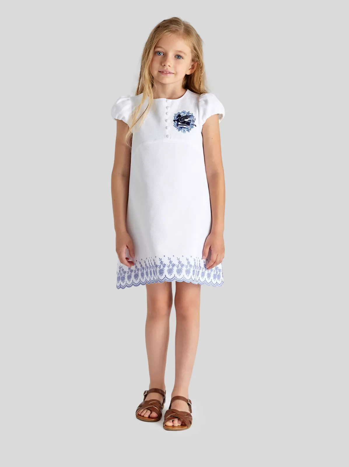 Bambino Etro ABITO CON PEGASO E FIORI RICAMATI PER BAMBINI |