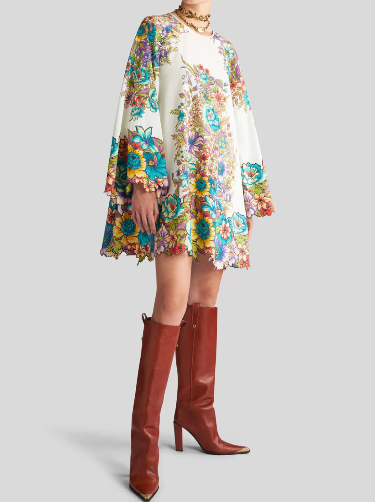Donna Etro Abito Corto Con Stampa Bouquet | Donna | |