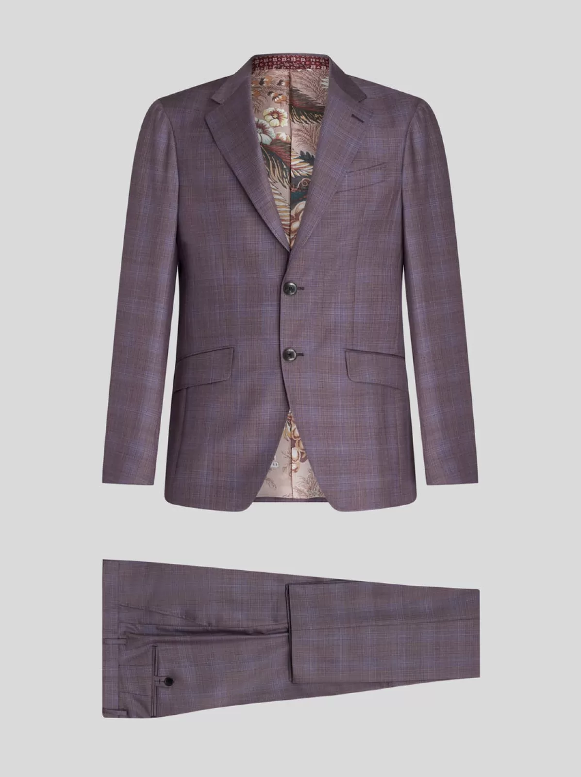 Uomo Etro ABITO IN LANA JACQUARD CHECK |