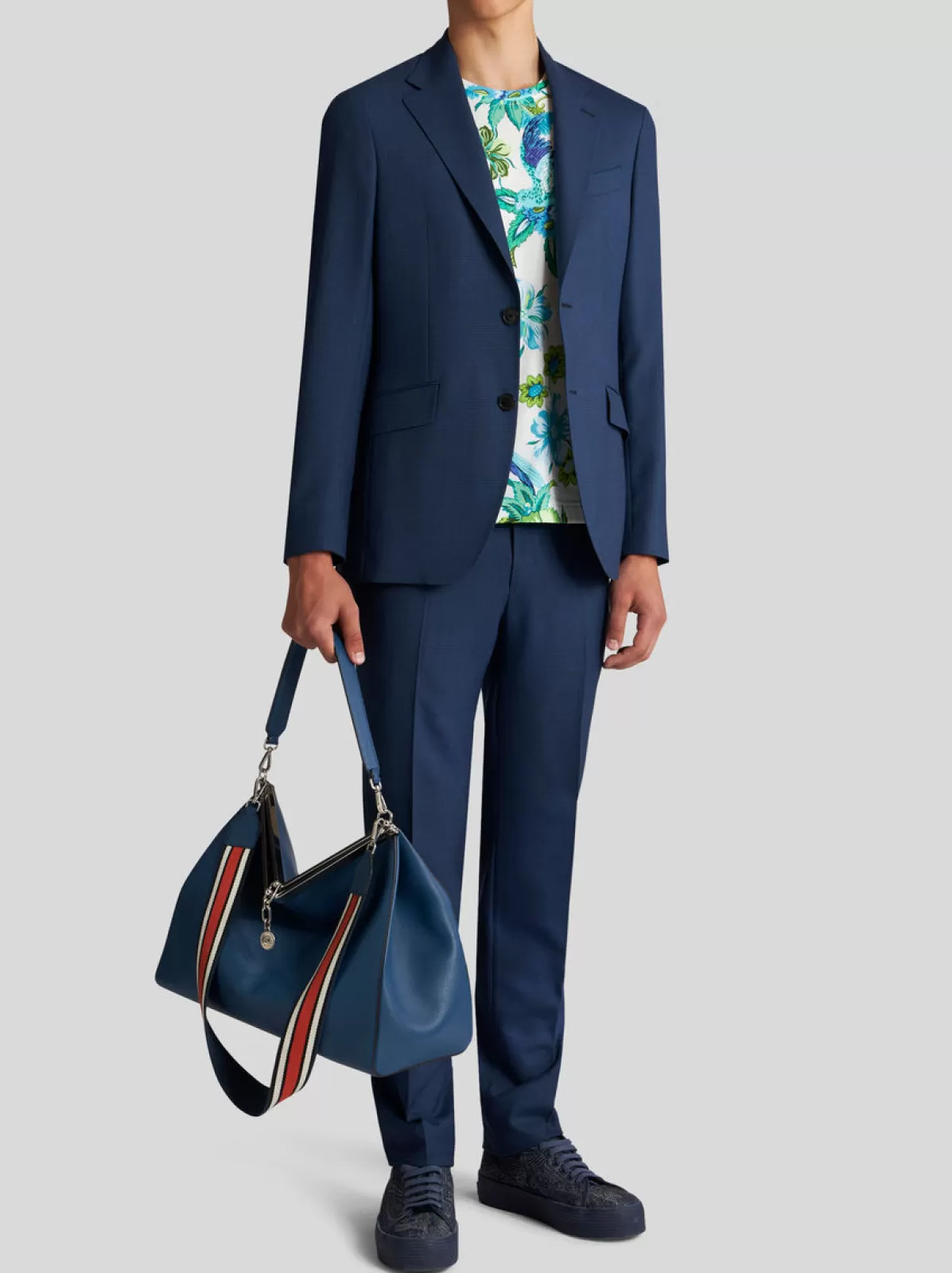 Uomo Etro ABITO IN LANA JACQUARD CHECK |