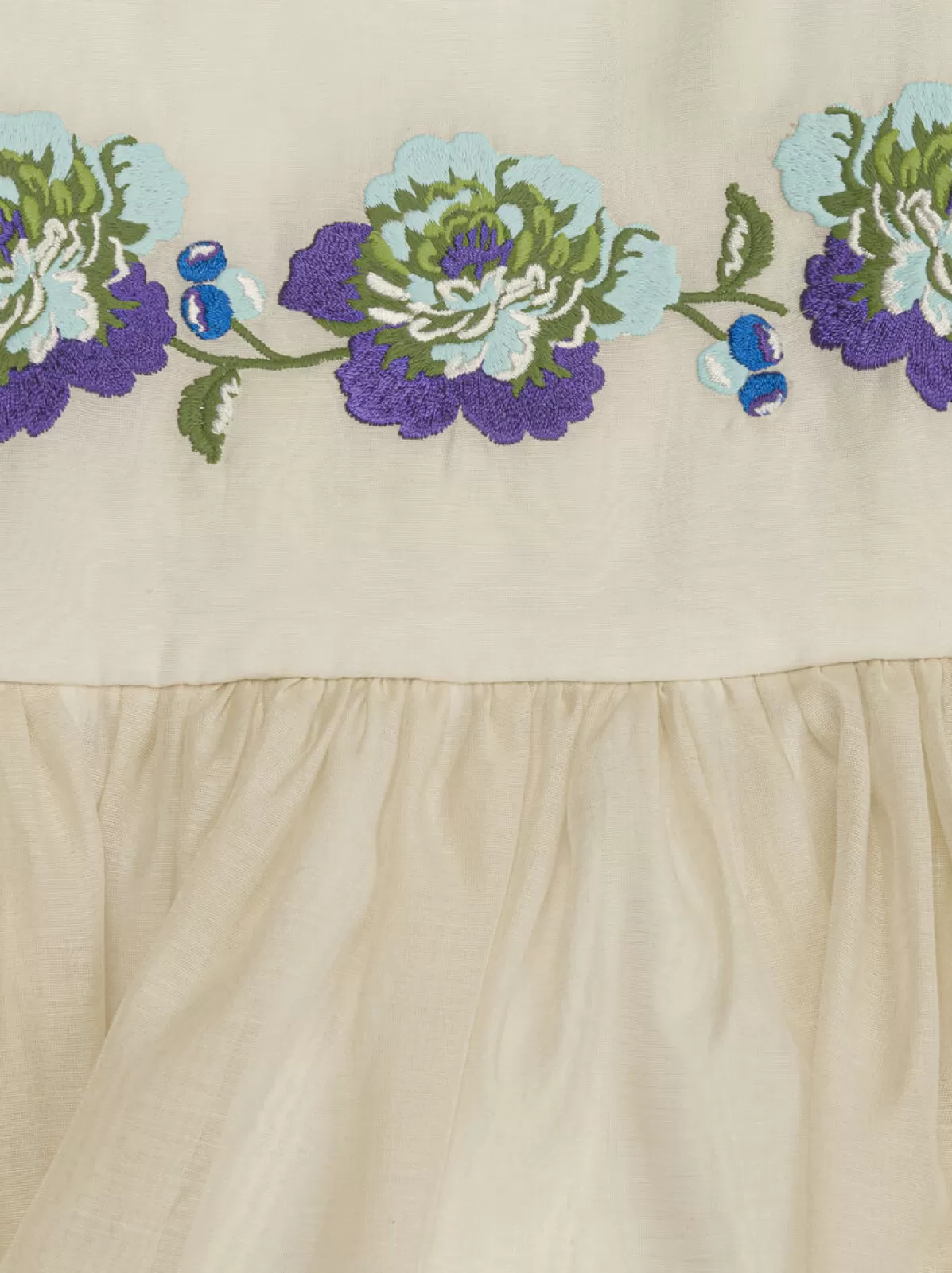 Bambino Etro ABITO IN ORGANZA CON FIORI RICAMATI PER NEONATI |