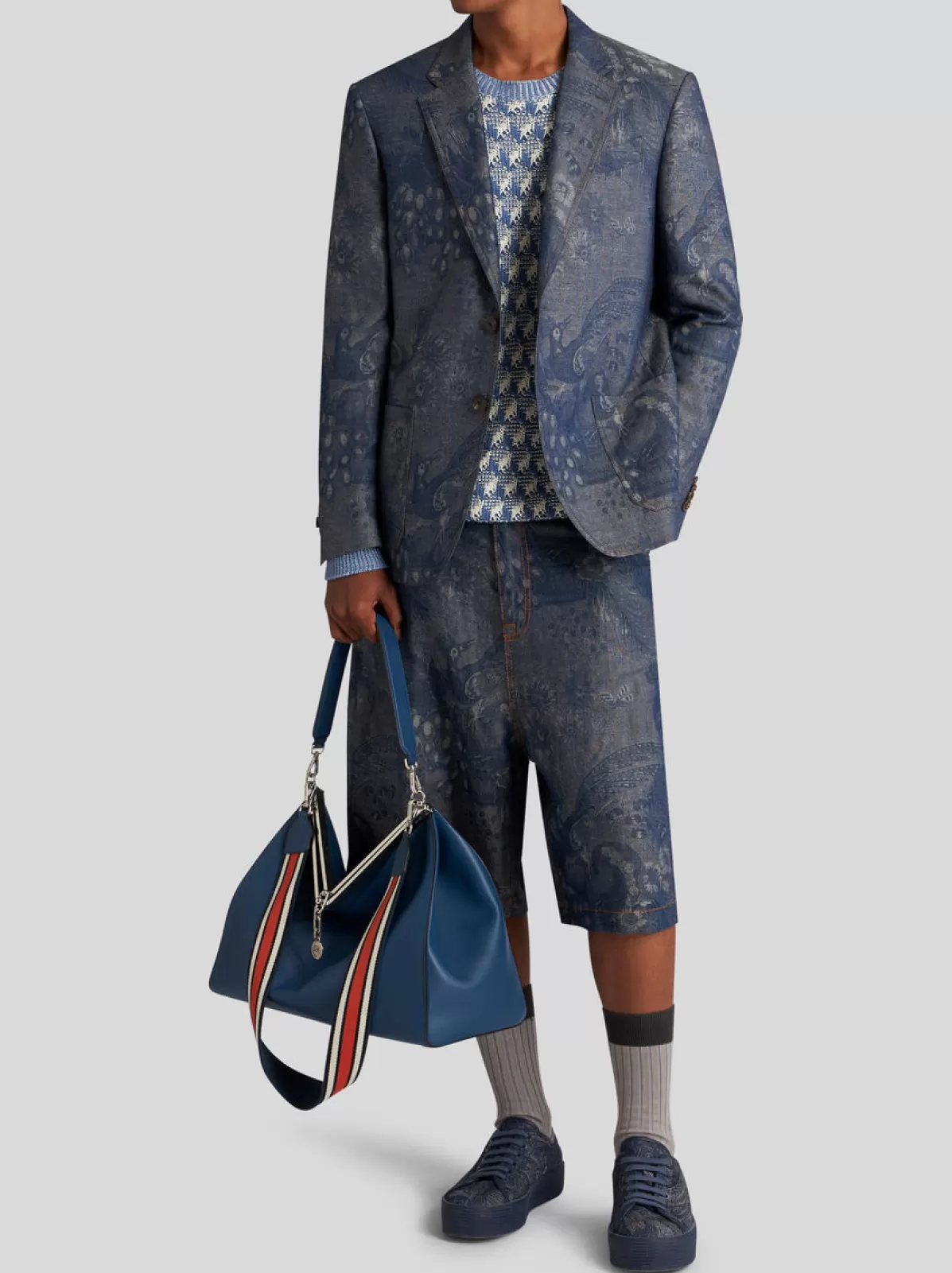 Uomo Etro BLAZER IN DENIM JACQUARD |