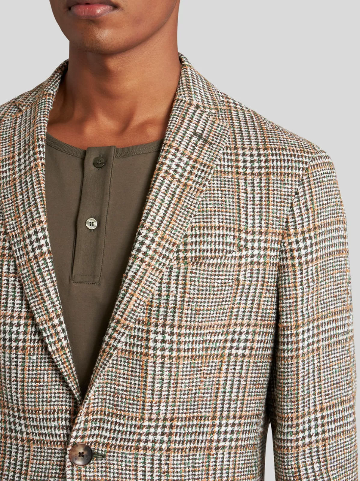 Uomo Etro BLAZER IN MISTO LINO E COTONE CHECK |