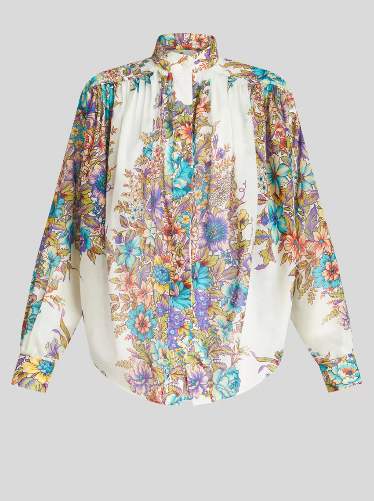 Donna Etro Blusa Con Stampa Bouquet | Donna | Bianca |