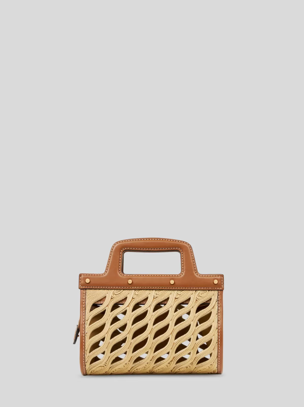Donna Etro Borsa A Mano In Rafia Con Pegaso | Donna | |