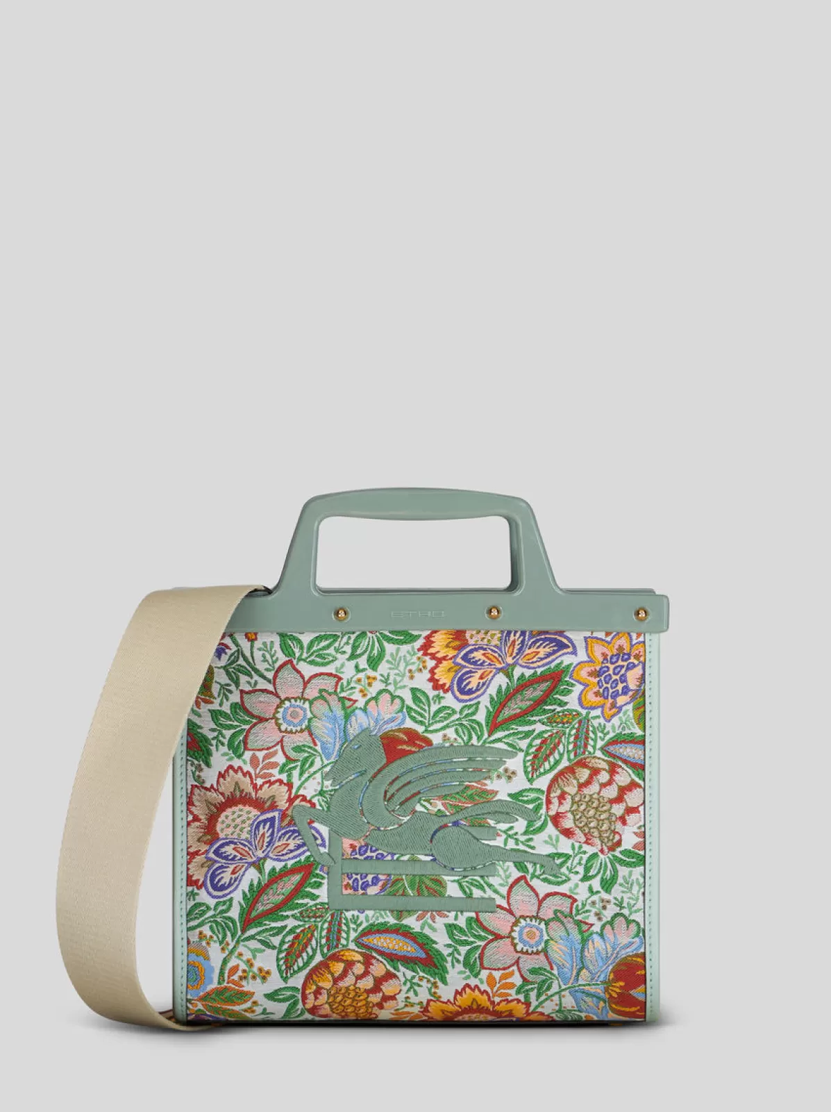 Donna Etro Borsa Love Trotter Media Floreale Jacquard |