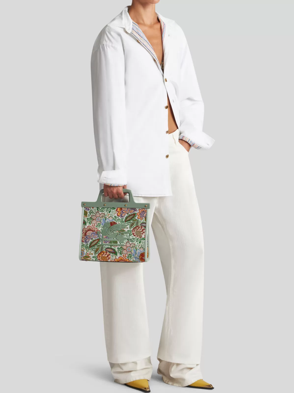 Donna Etro Borsa Love Trotter Media Floreale Jacquard |