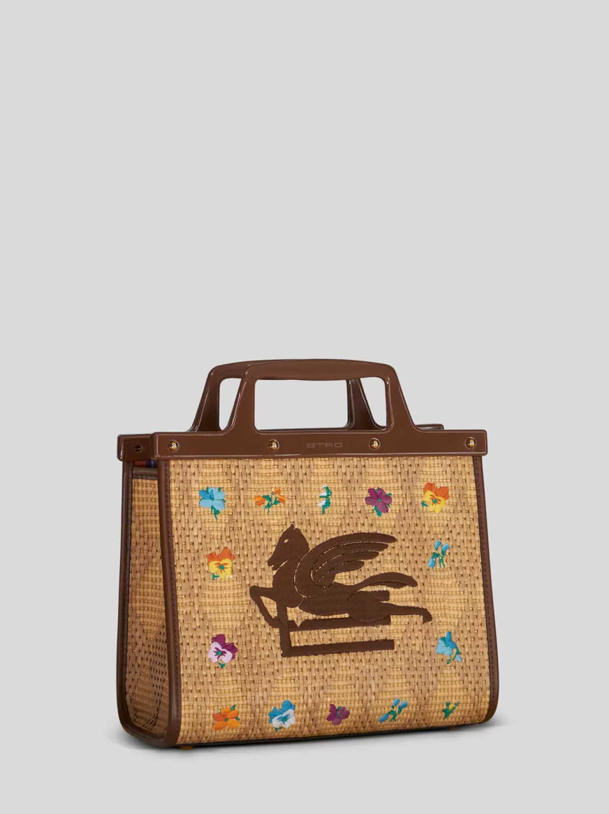 Donna Etro Borsa Nera Love Trotter Media In Rafia Da Donna |