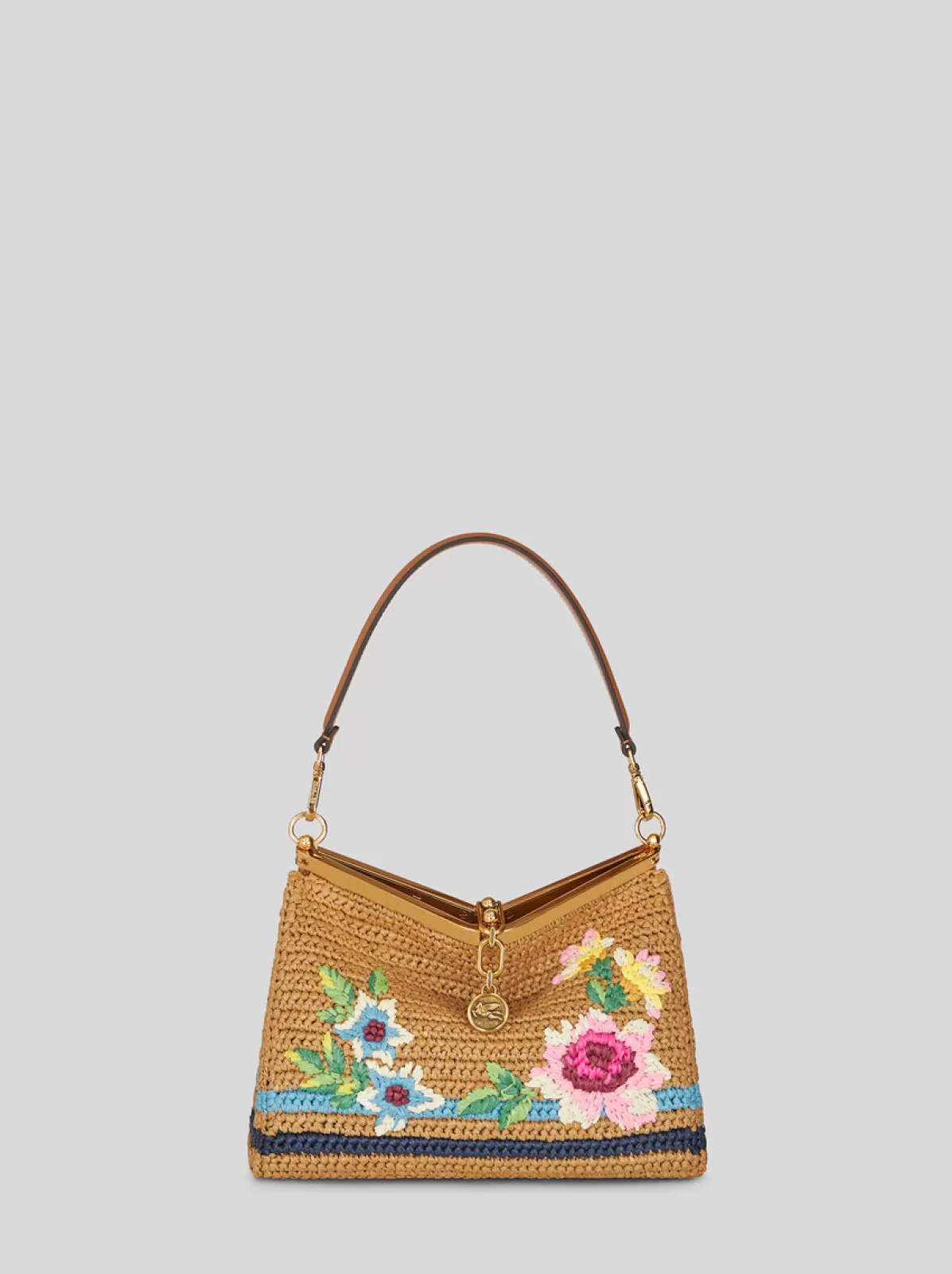 Donna Etro Borsa Vela Media In Rafia Da Donna |