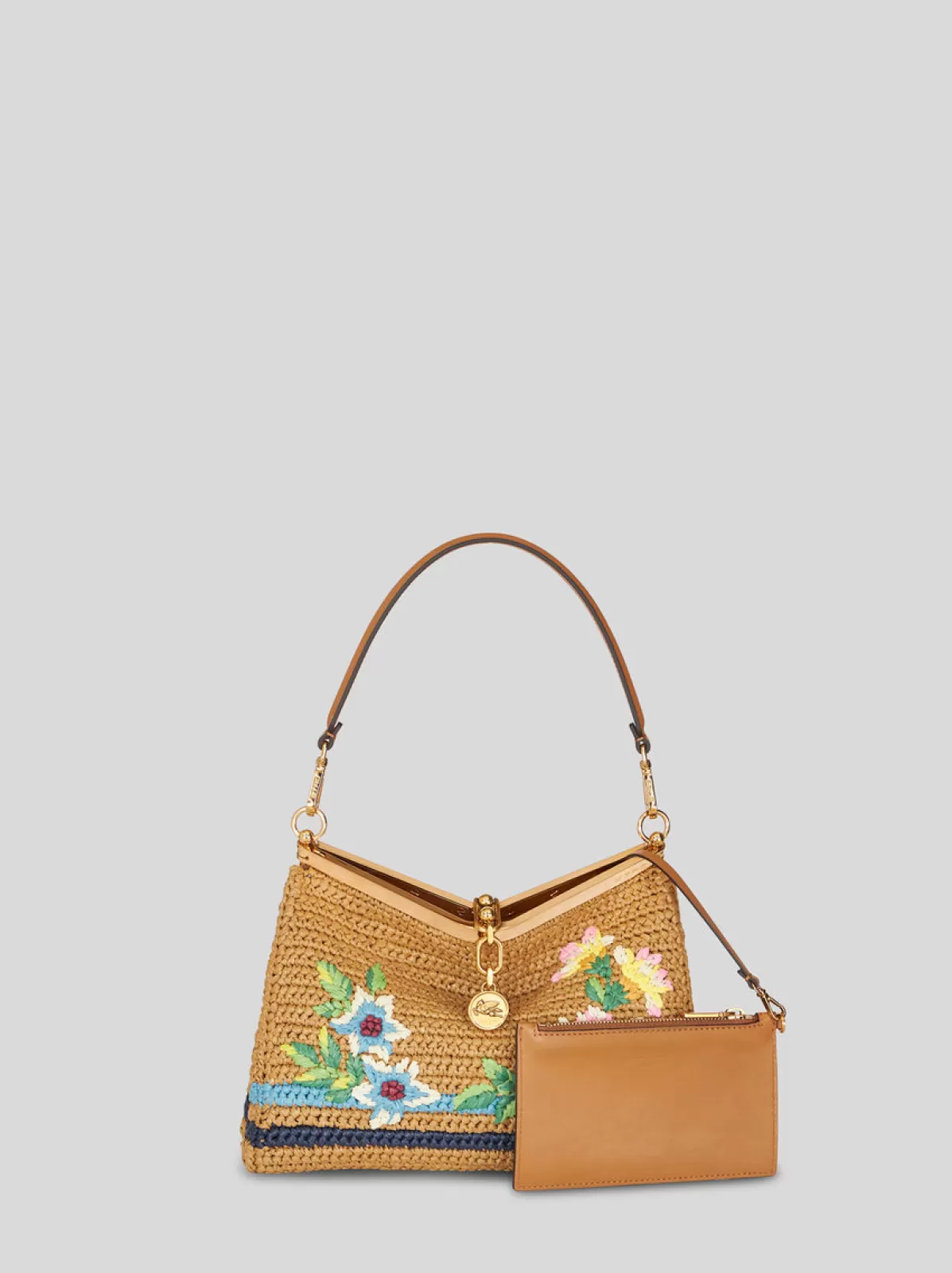 Donna Etro Borsa Vela Media In Rafia Da Donna |