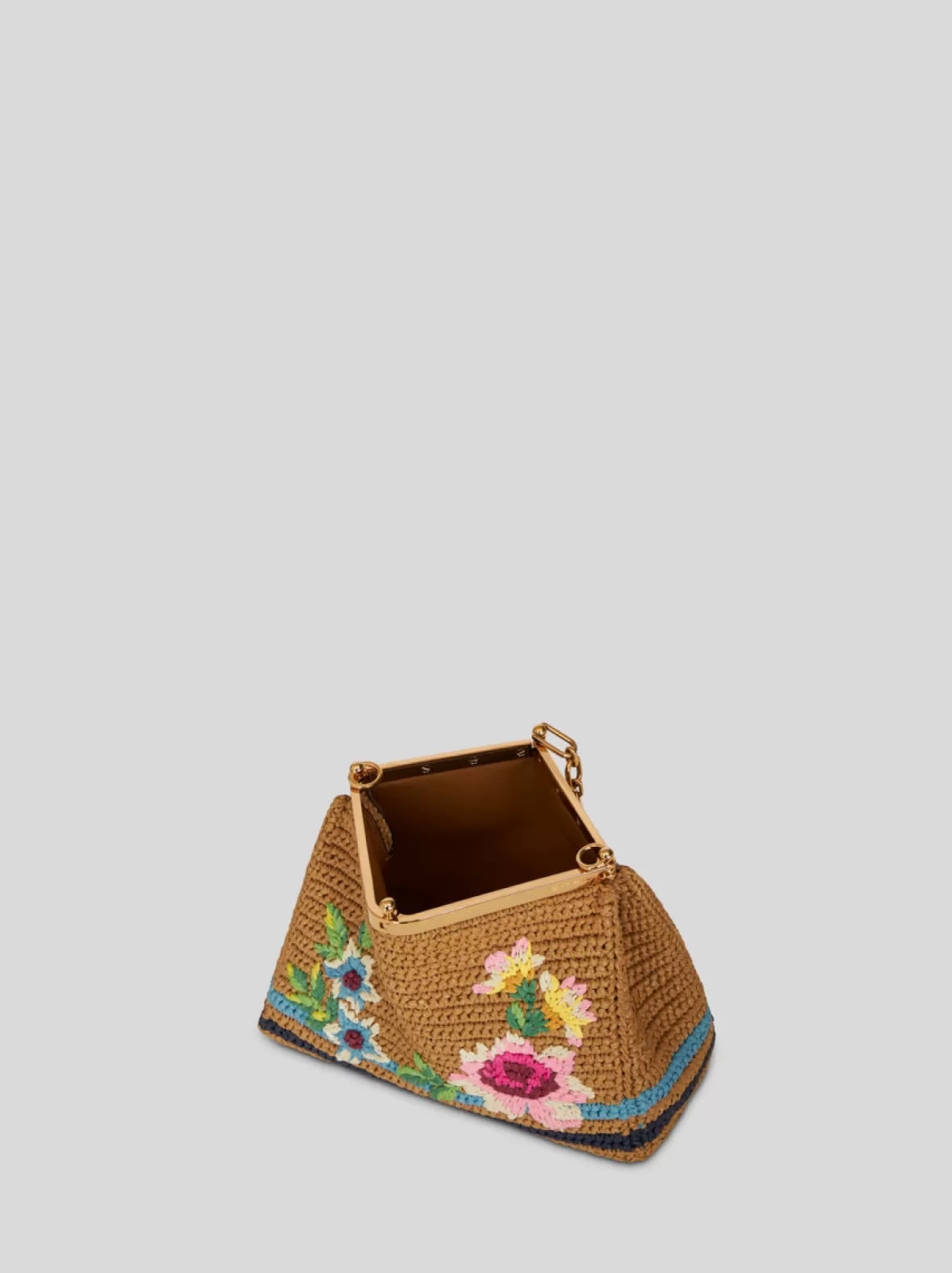 Donna Etro Borsa Vela Media In Rafia Da Donna |