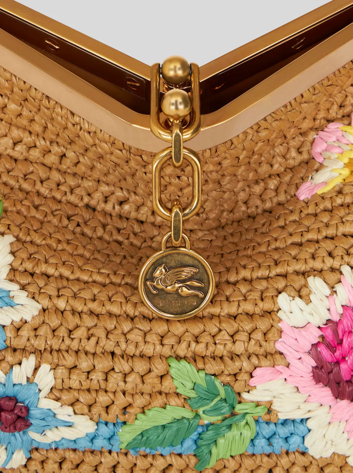 Donna Etro Borsa Vela Media In Rafia Da Donna |
