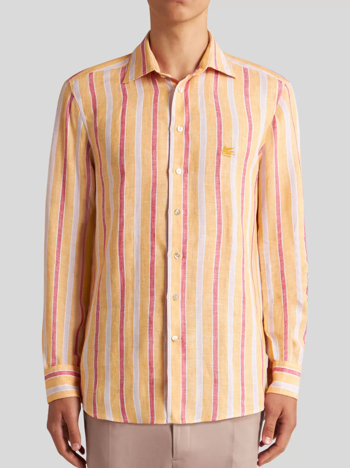 Uomo Etro CAMICIA A RIGHE CON LOGO |