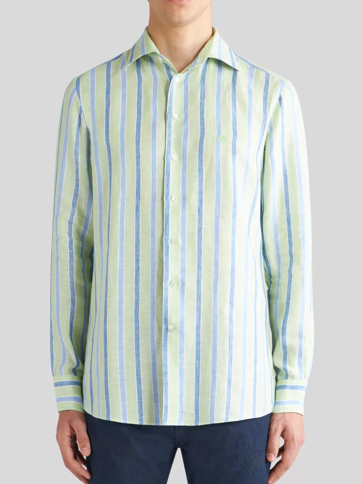 Uomo Etro CAMICIA A RIGHE CON LOGO |