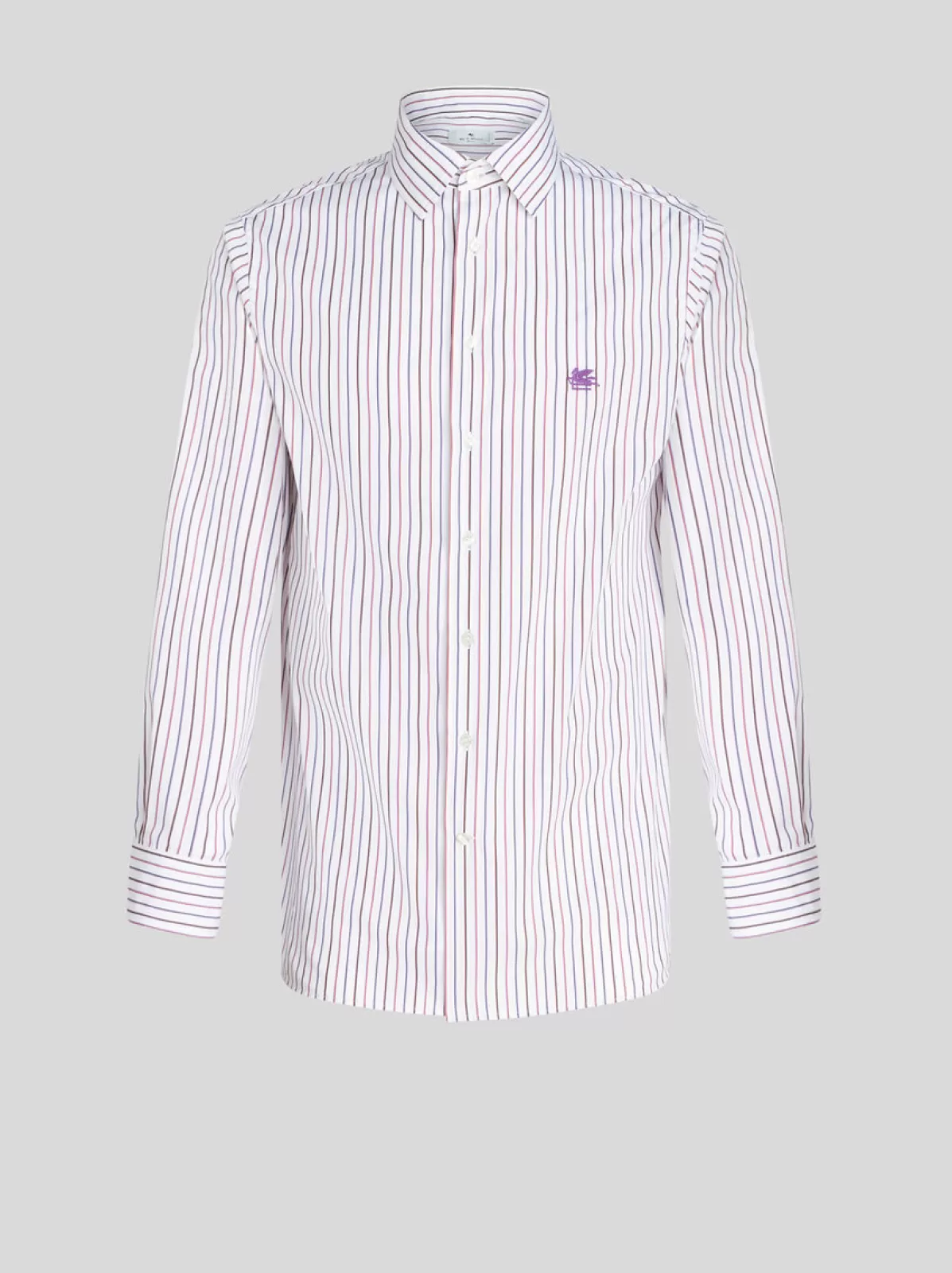 Uomo Etro CAMICIA A RIGHE MULTICOLOR CON LOGO |