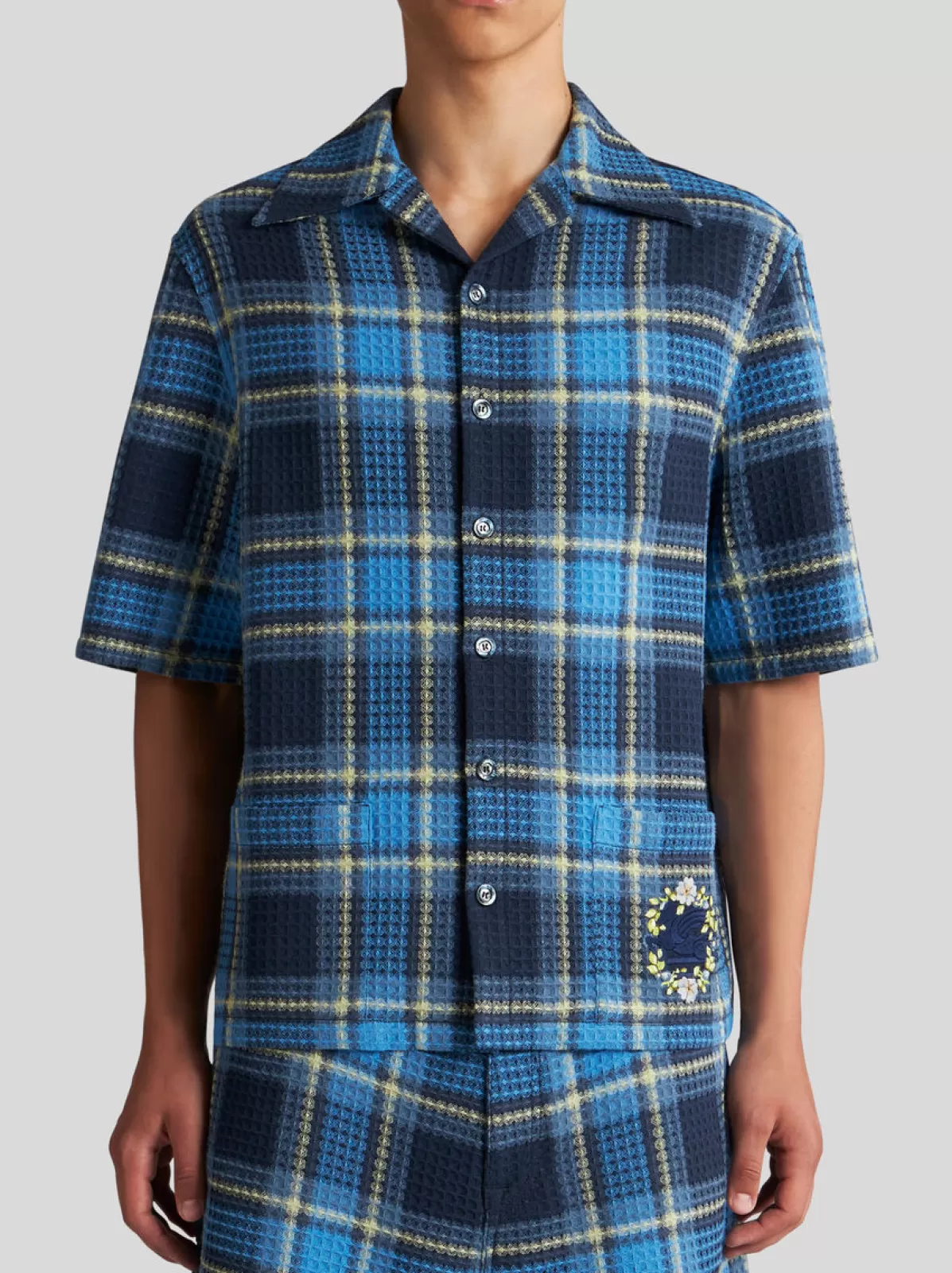 Uomo Etro CAMICIA BOWLING CHECK JACQUARD |