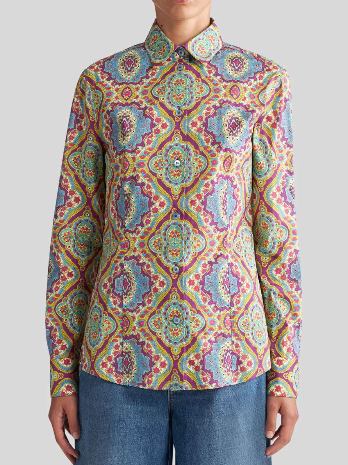 Donna Etro Camicia Con Stampa Medaglioni | Donna | |