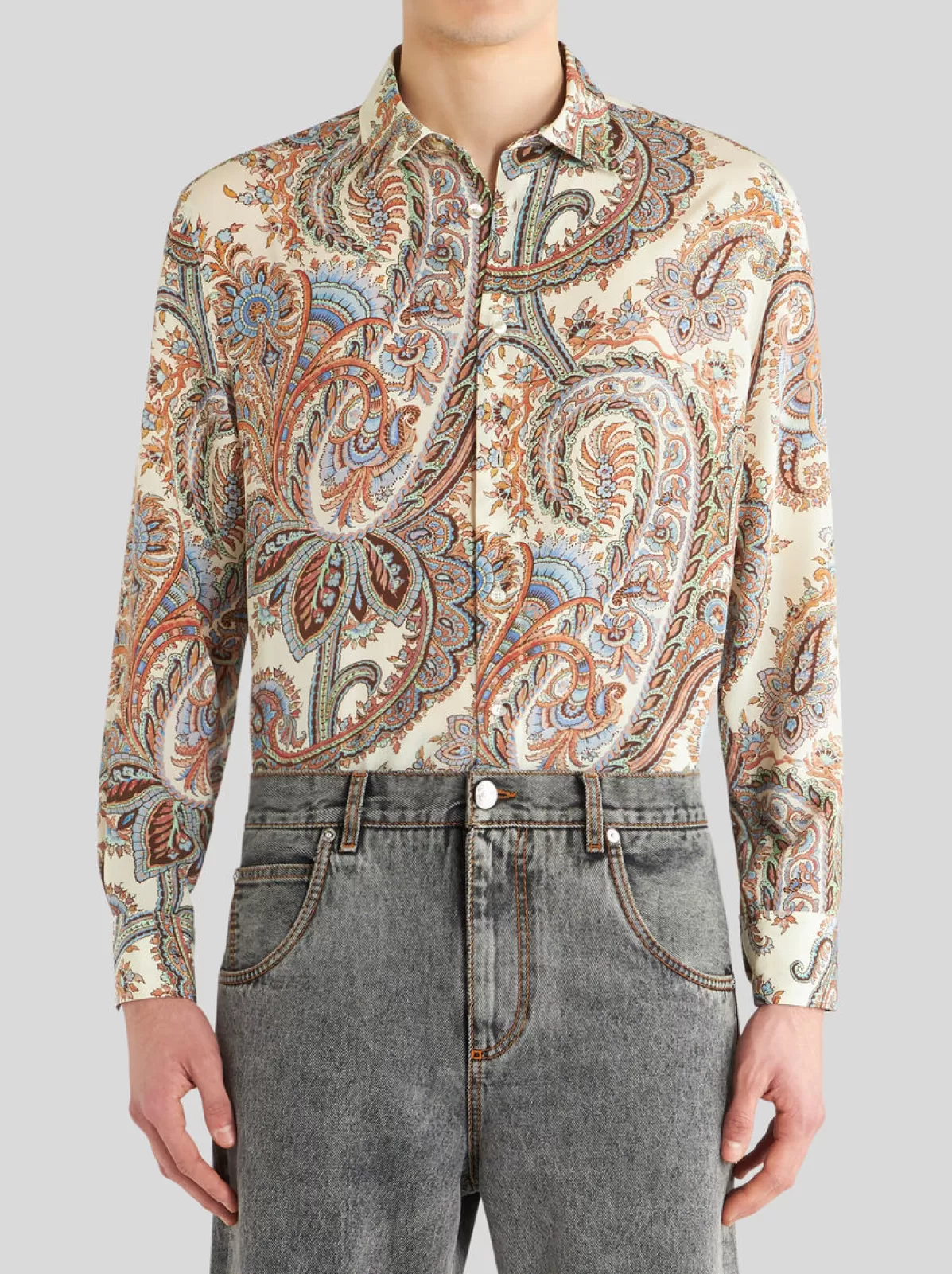 Uomo Etro Camicia Con Stampa Paisley | Uomo | |