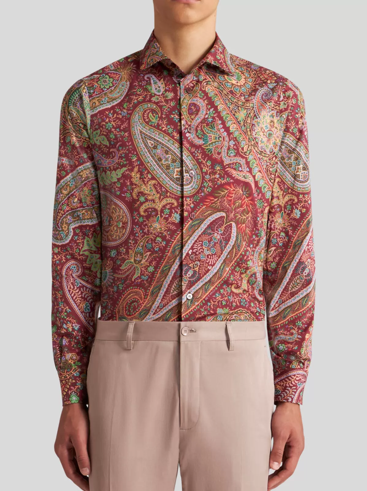 Uomo Etro CAMICIA IN COTONE CON MOTIVO PAISLEY |