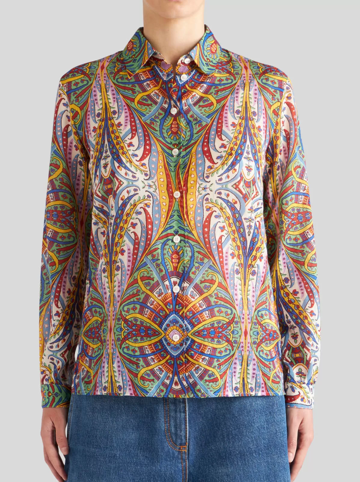 Donna Etro Camicia In Cotone Con Stampa | Donna | |