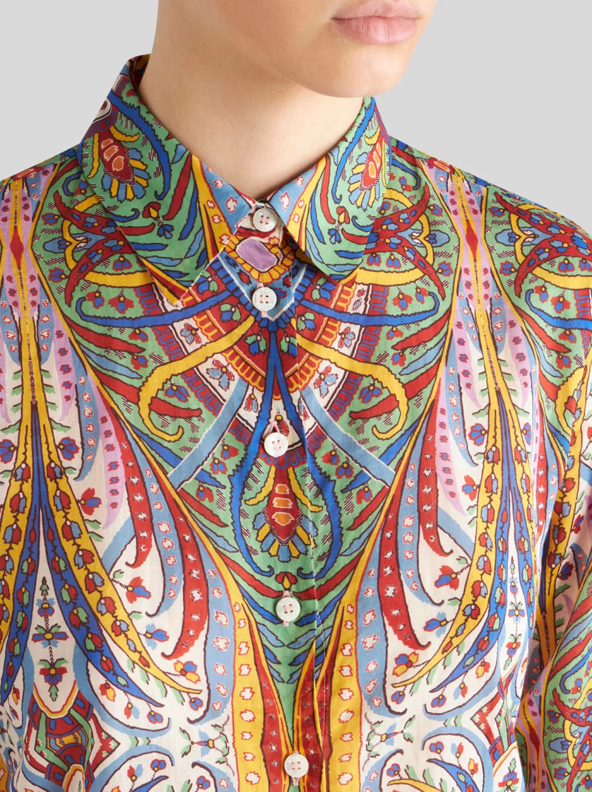 Donna Etro Camicia In Cotone Con Stampa | Donna | |