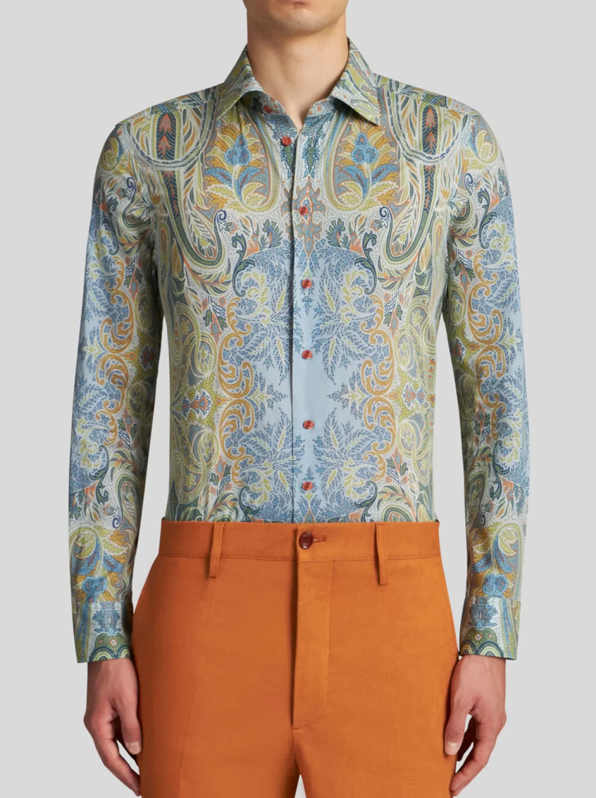 Uomo Etro CAMICIA IN COTONE CON STAMPA PAISLEY |