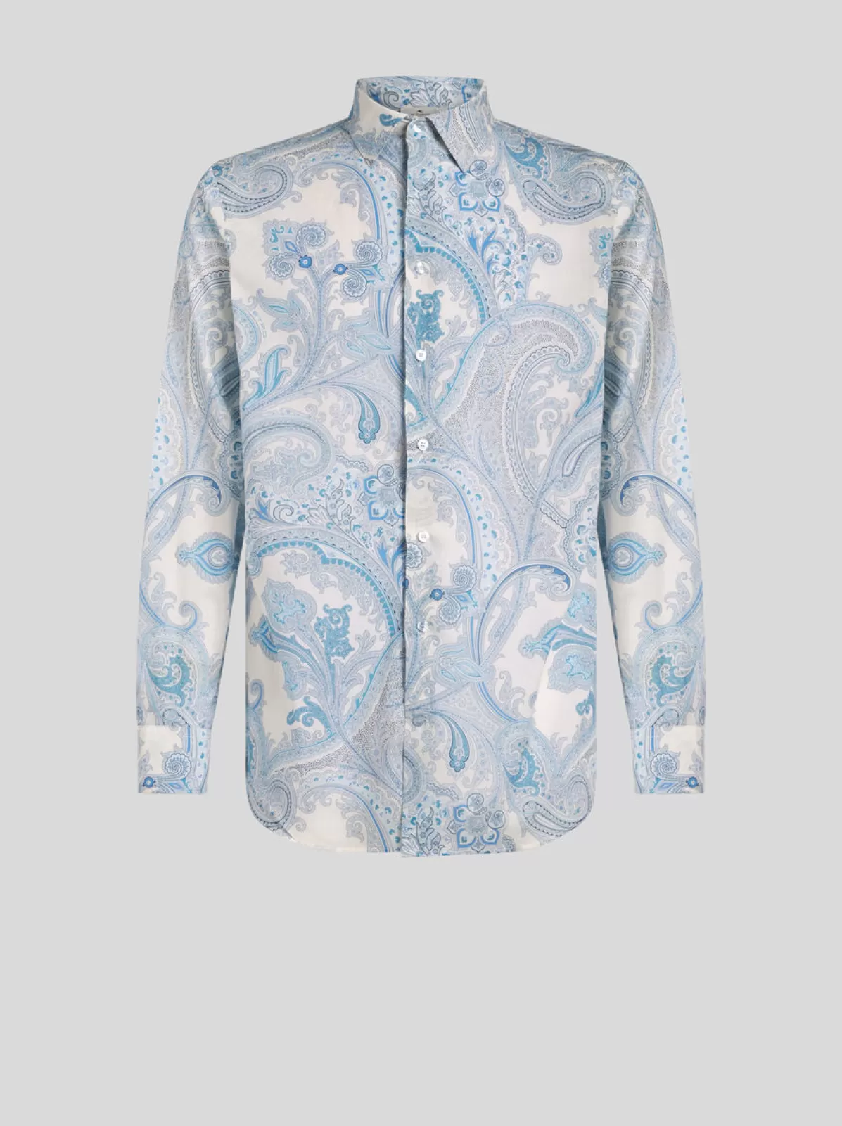 Uomo Etro Camicia In Cotone Con Stampa Paisley All Over | Uomo |