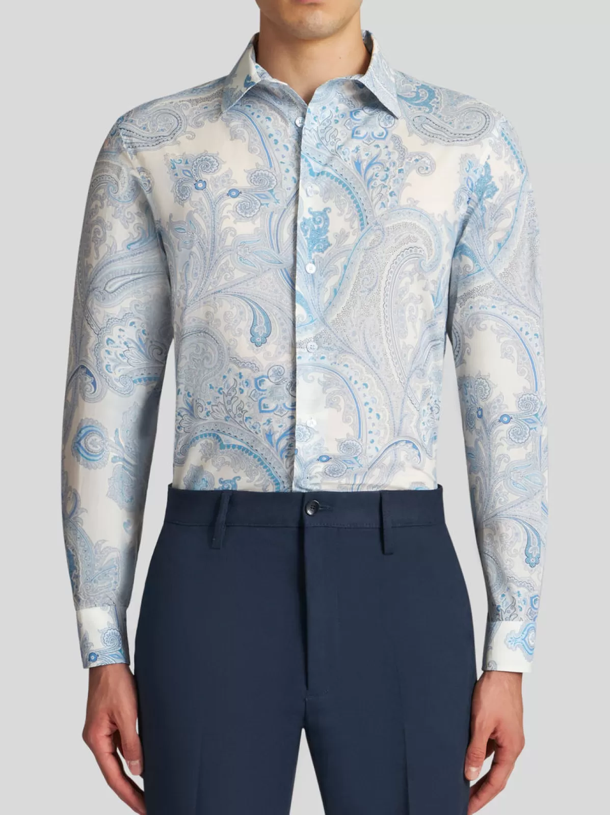 Uomo Etro Camicia In Cotone Con Stampa Paisley All Over | Uomo |