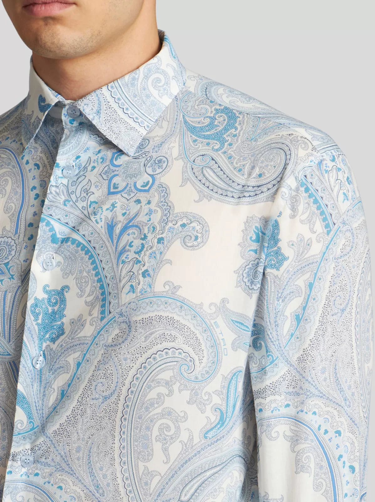 Uomo Etro Camicia In Cotone Con Stampa Paisley All Over | Uomo |