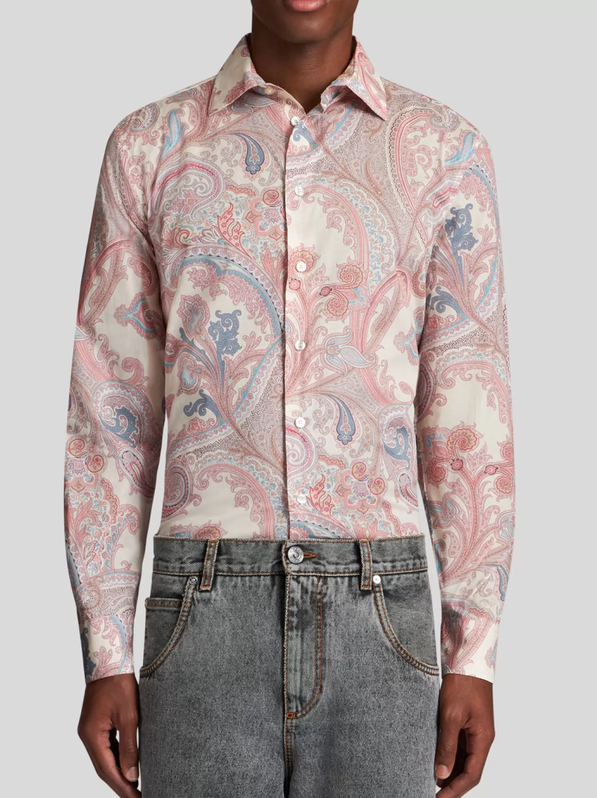 Uomo Etro Camicia In Cotone Paisley | Uomo | |