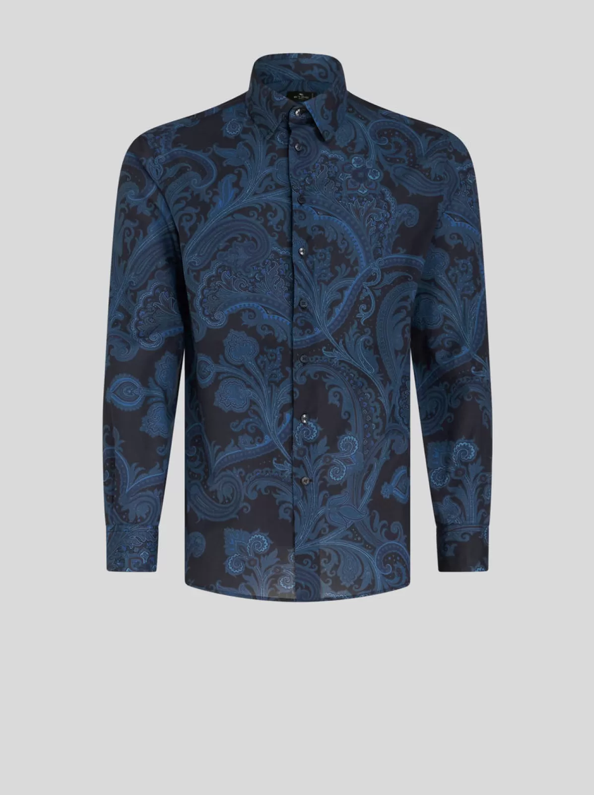 Uomo Etro Camicia In Cotone Paisley | Uomo | Blu |