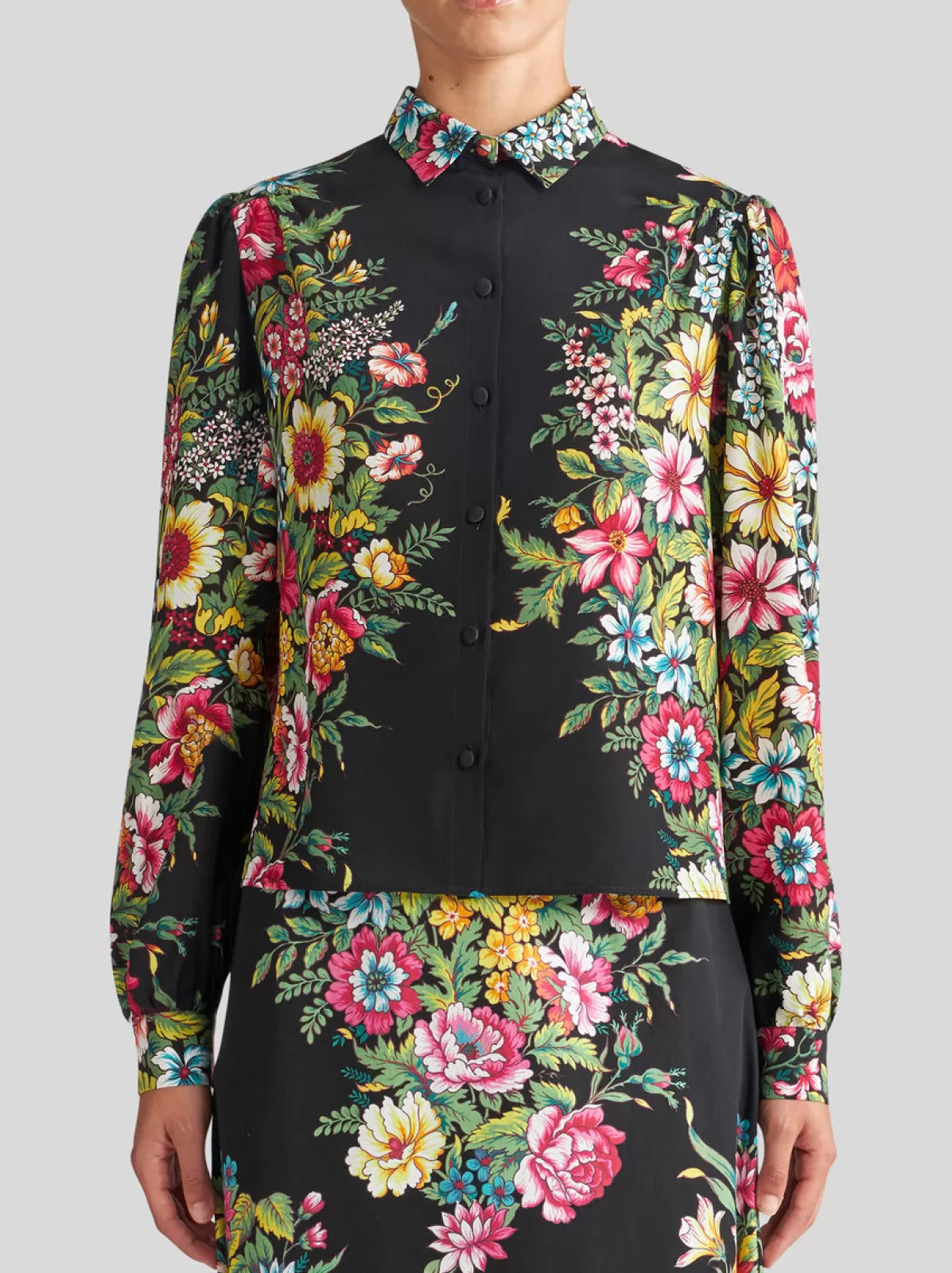 Donna Etro Camicia In Crêpe De Chine Con Stampa | Donna | |
