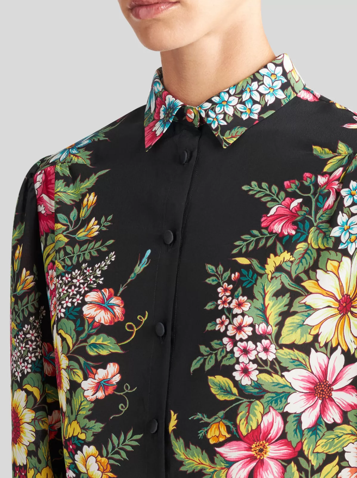 Donna Etro Camicia In Crêpe De Chine Con Stampa | Donna | |