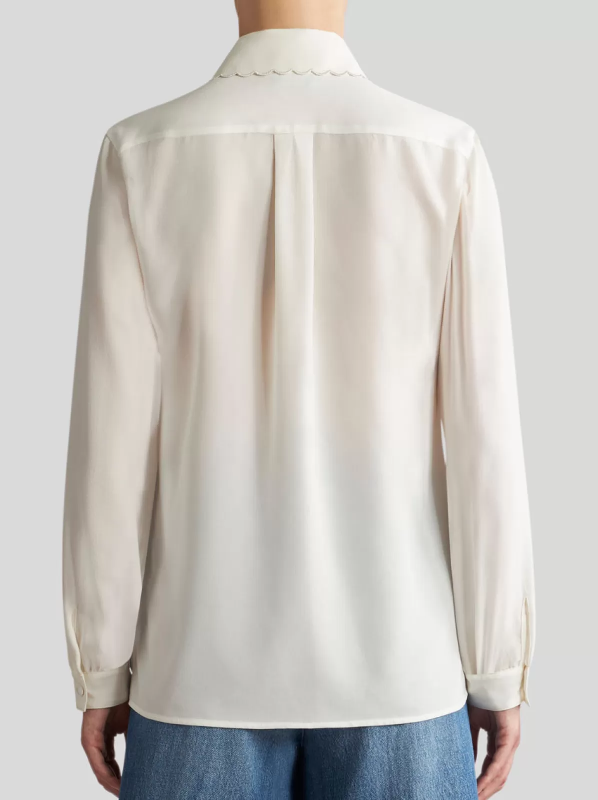 Donna Etro Camicia In Crêpe De Chine Di Seta | Donna | Bianca |
