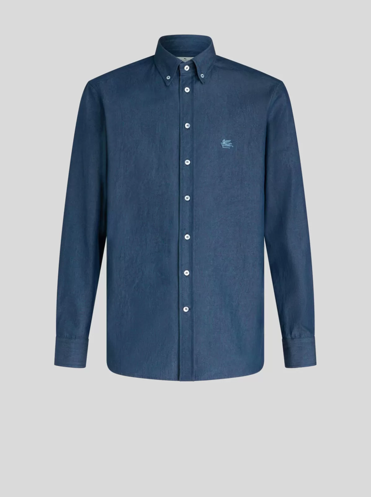 Uomo Etro CAMICIA IN DENIM CON LOGO |