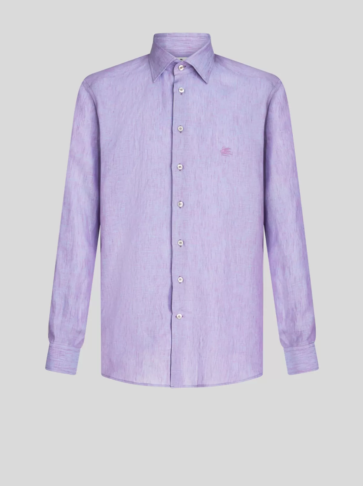 Uomo Etro CAMICIA IN LINO CON LOGO |