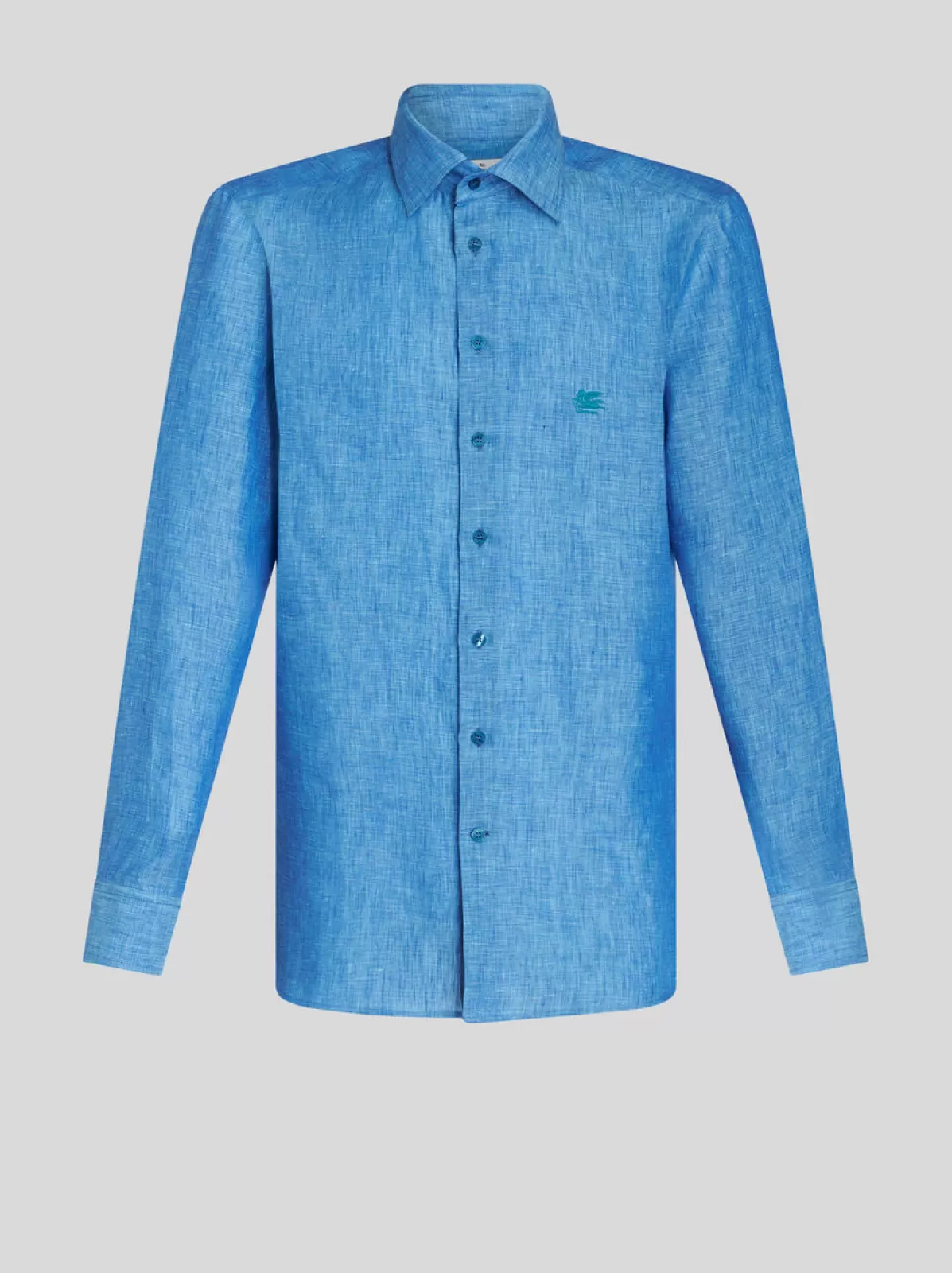 Uomo Etro CAMICIA IN LINO CON LOGO |