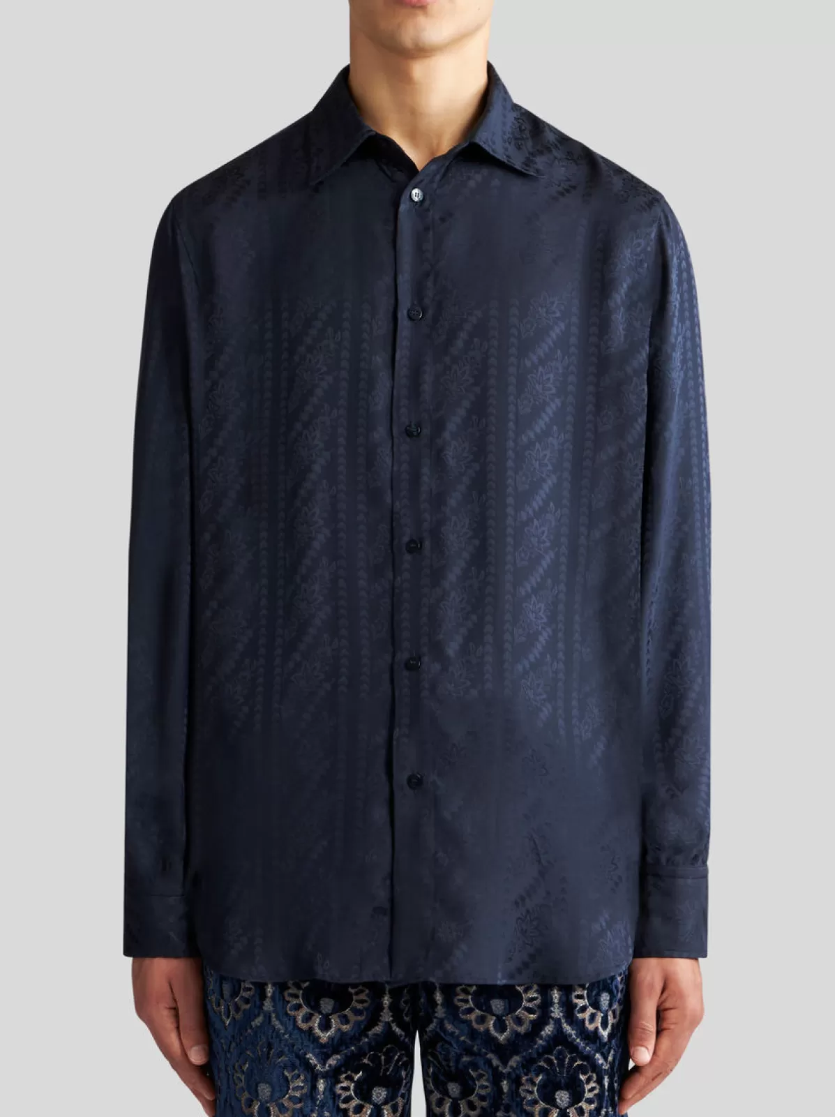 Uomo Etro CAMICIA IN SETA JACQUARD |