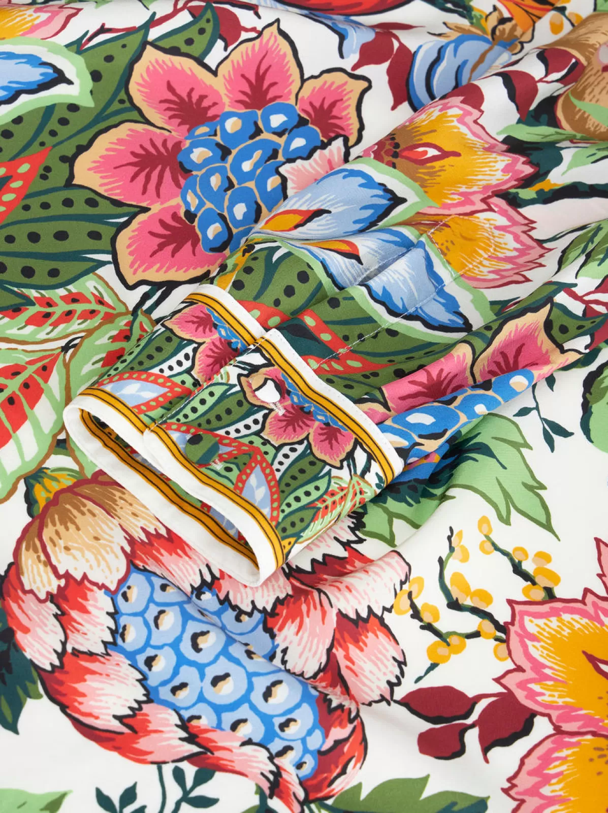 Donna Etro Camicia In Crêpe De Chine Con Stampa Bouquet |