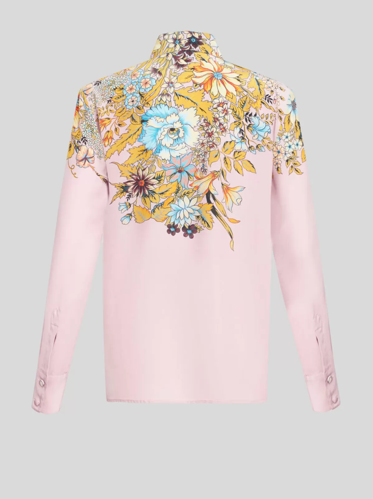 Donna Etro Camicia In Crêpe De Chine Con Stampa Piazzata |