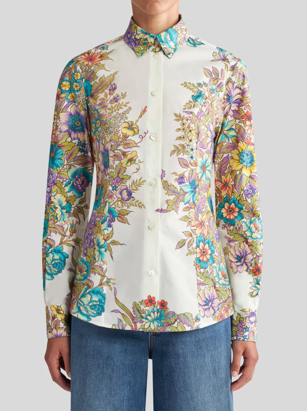 Donna Etro Camicia Slim Con Stampa | Donna | |