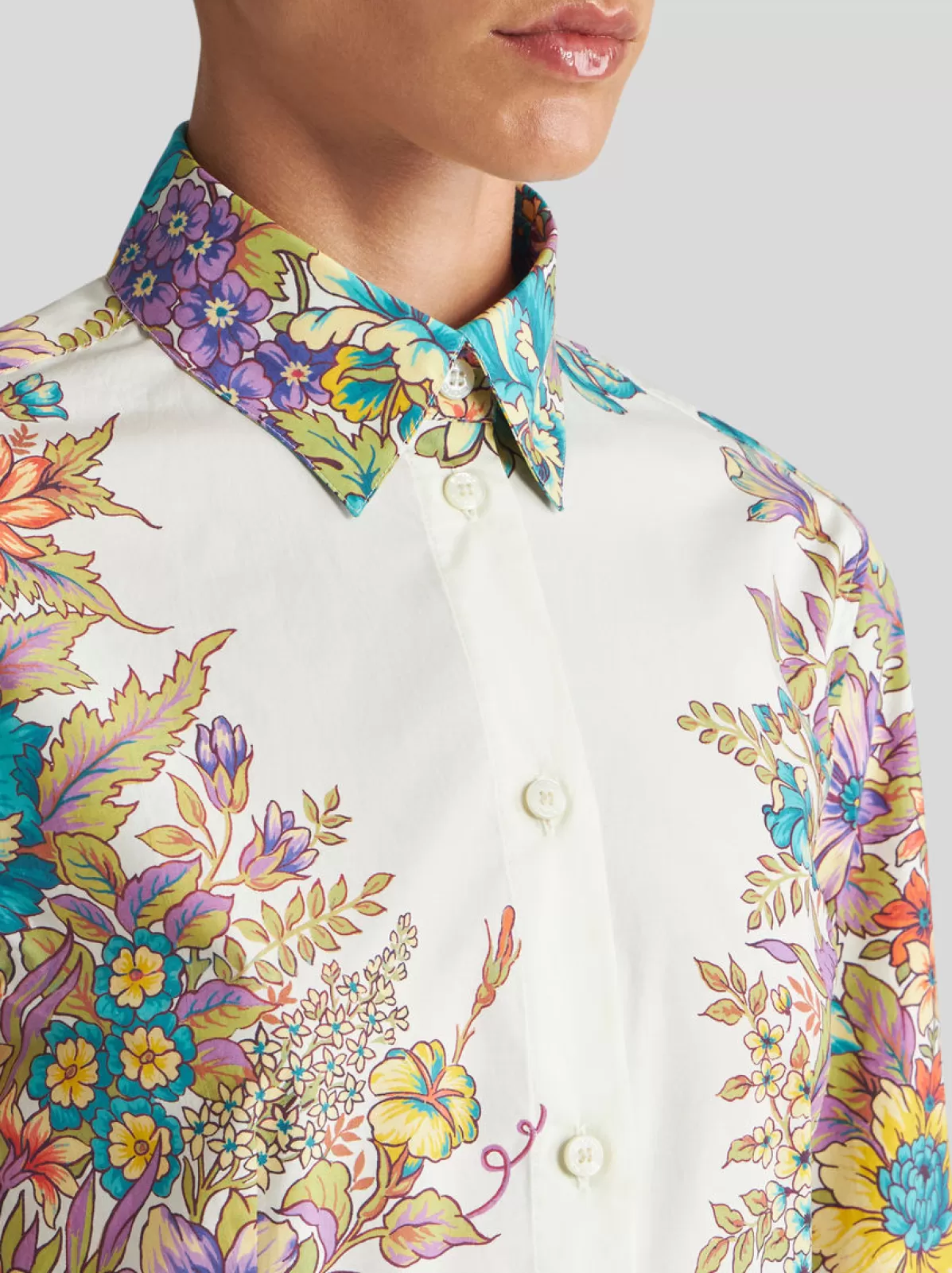 Donna Etro Camicia Slim Con Stampa | Donna | |