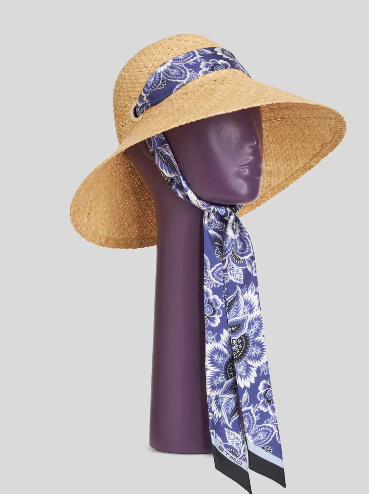 Donna Etro CAPPELLO IN PAGLIA CON FOULARD |