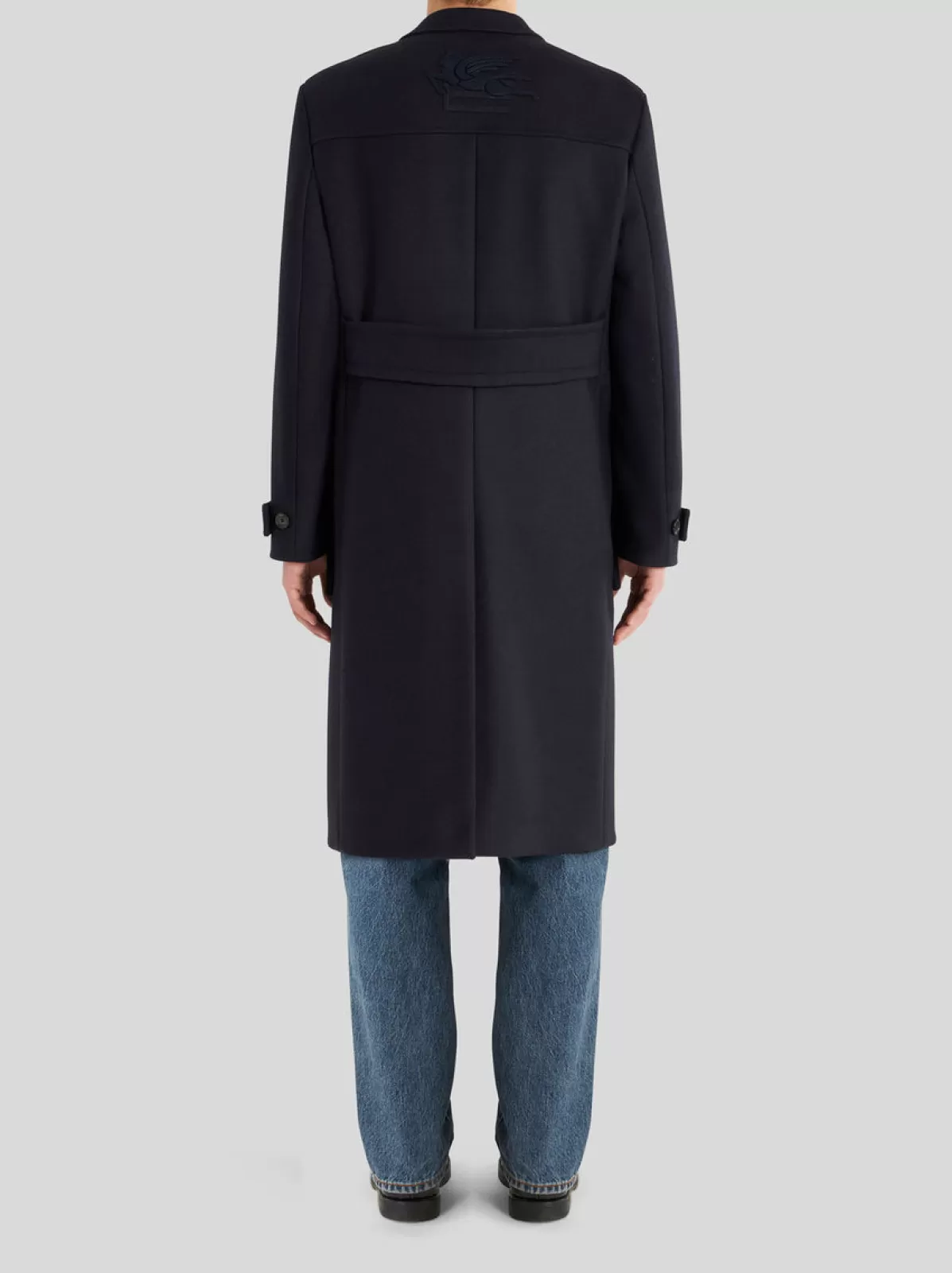 Uomo Etro Cappotto In Lana E Cashmere Con Rever A Lancia | Uomo |