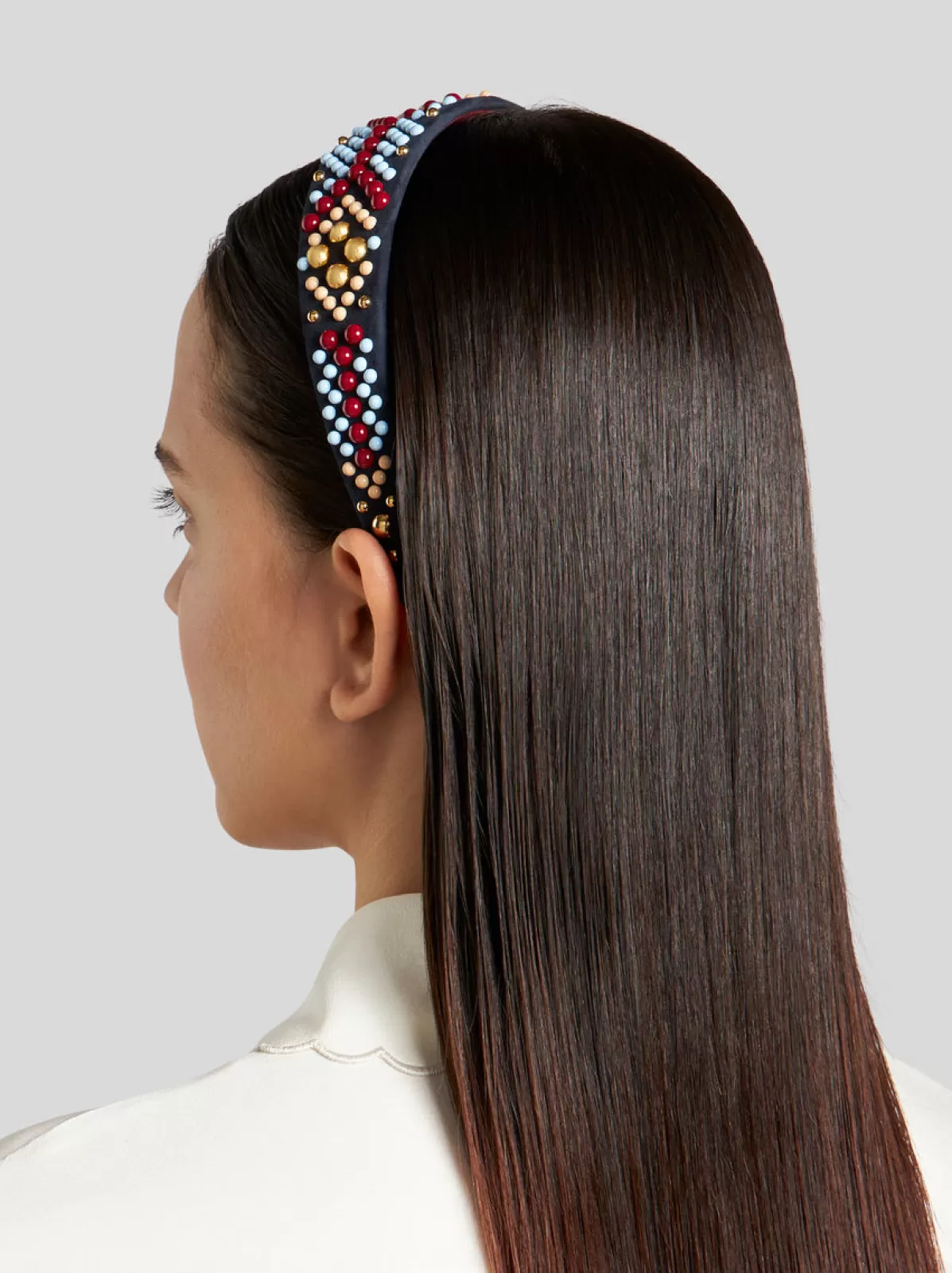 Donna Etro Cerchietto In Pelle Con Borchie | Donna | |