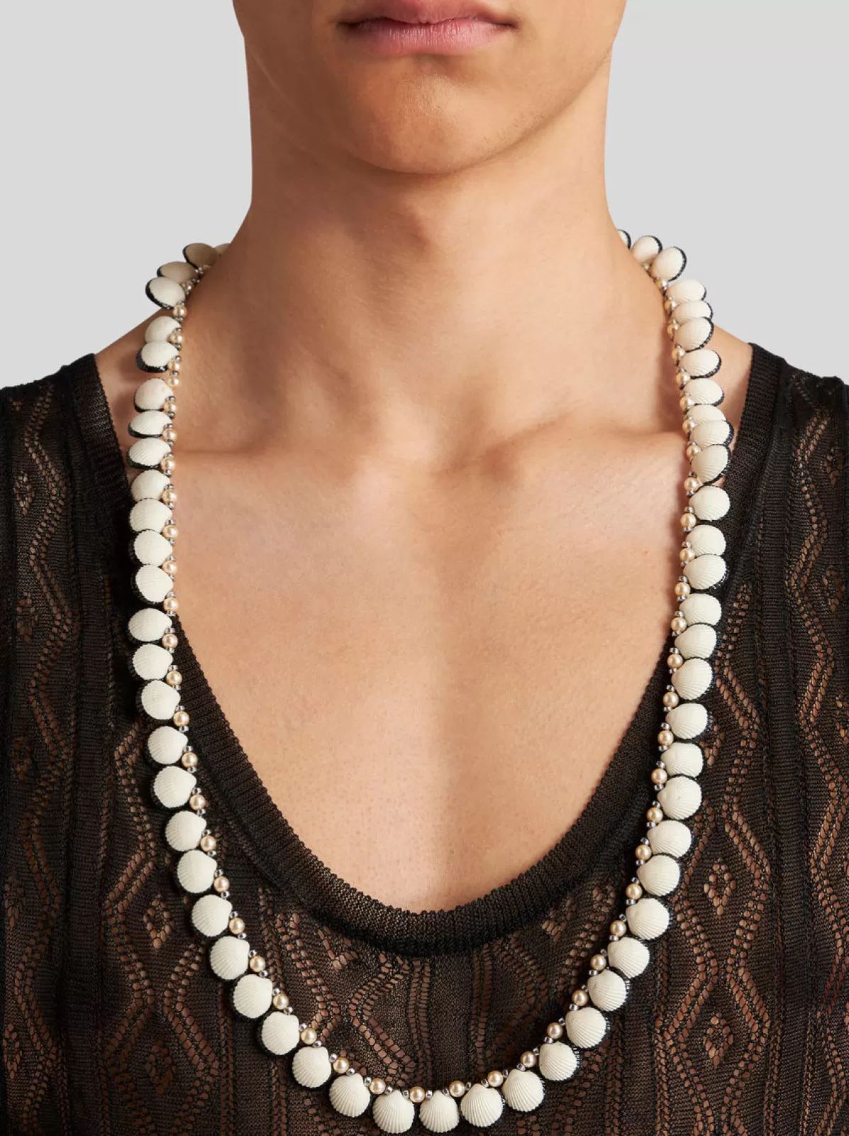 Uomo Etro COLLANA CON PERLE E CONCHIGLIE |