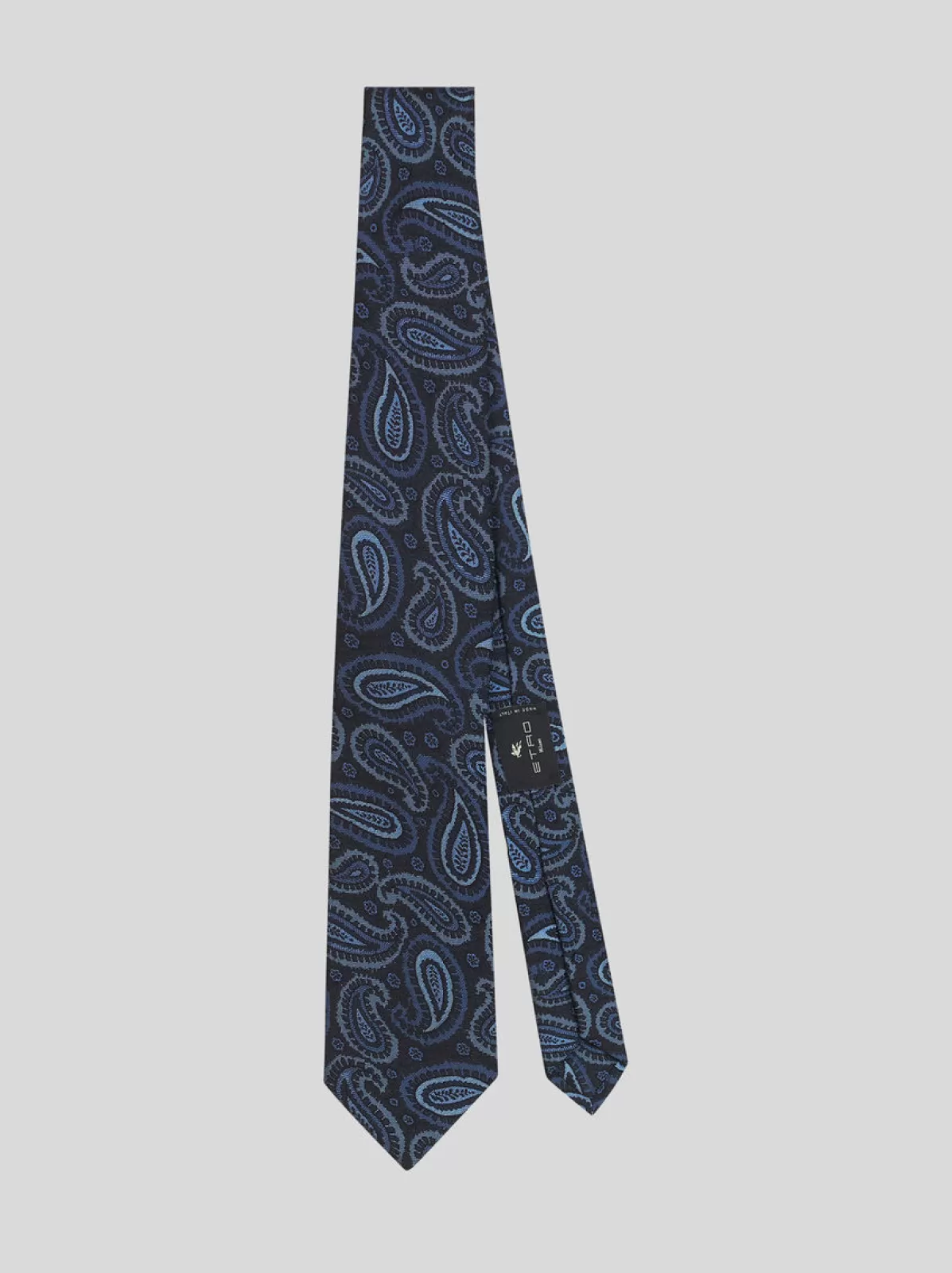 Uomo Etro Cravatta In Seta Con Paisley | Uomo | Blu |