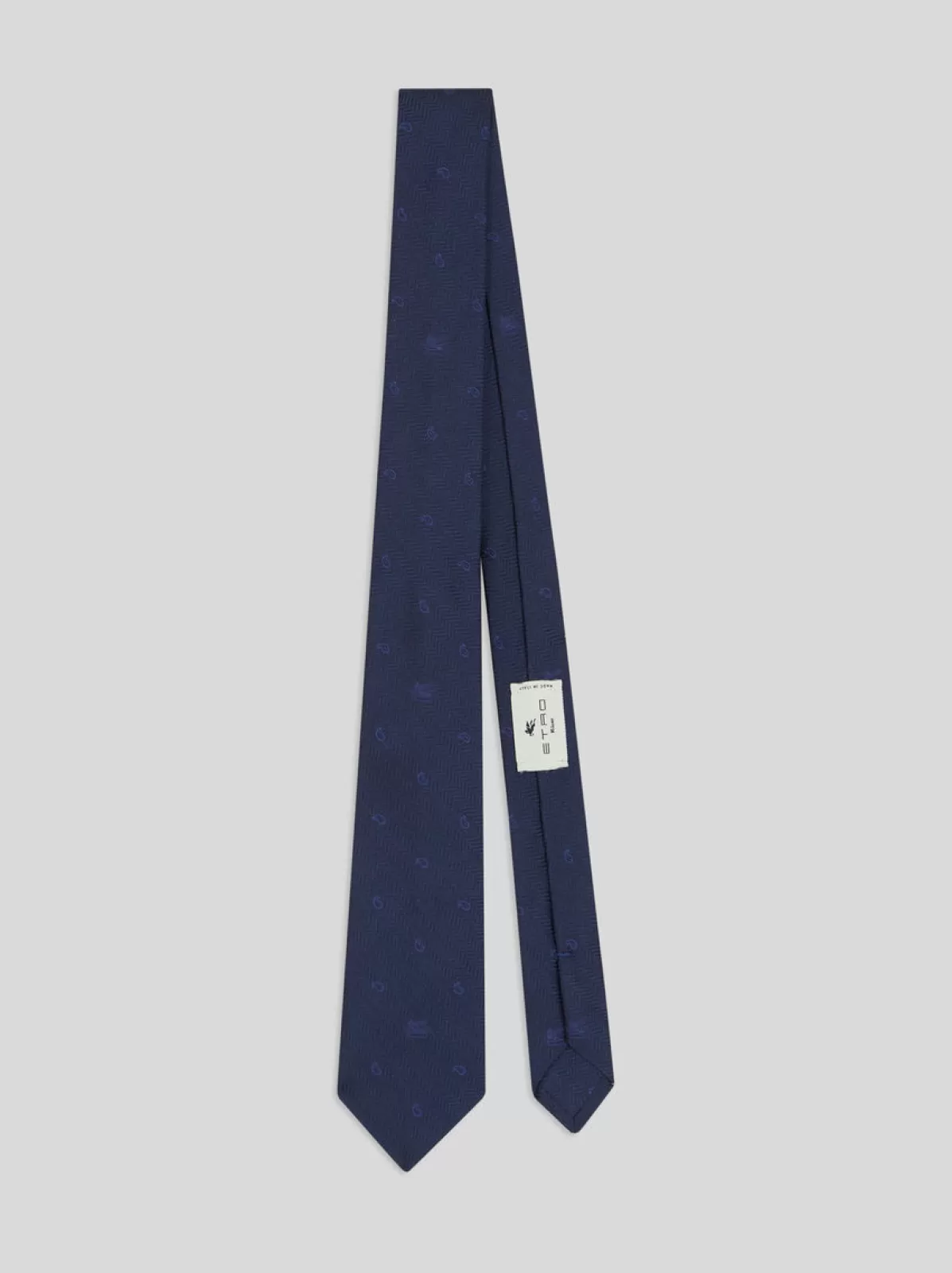 Uomo Etro CRAVATTA IN SETA JACQUARD CON MICRO PAISLEY E PEGASO |