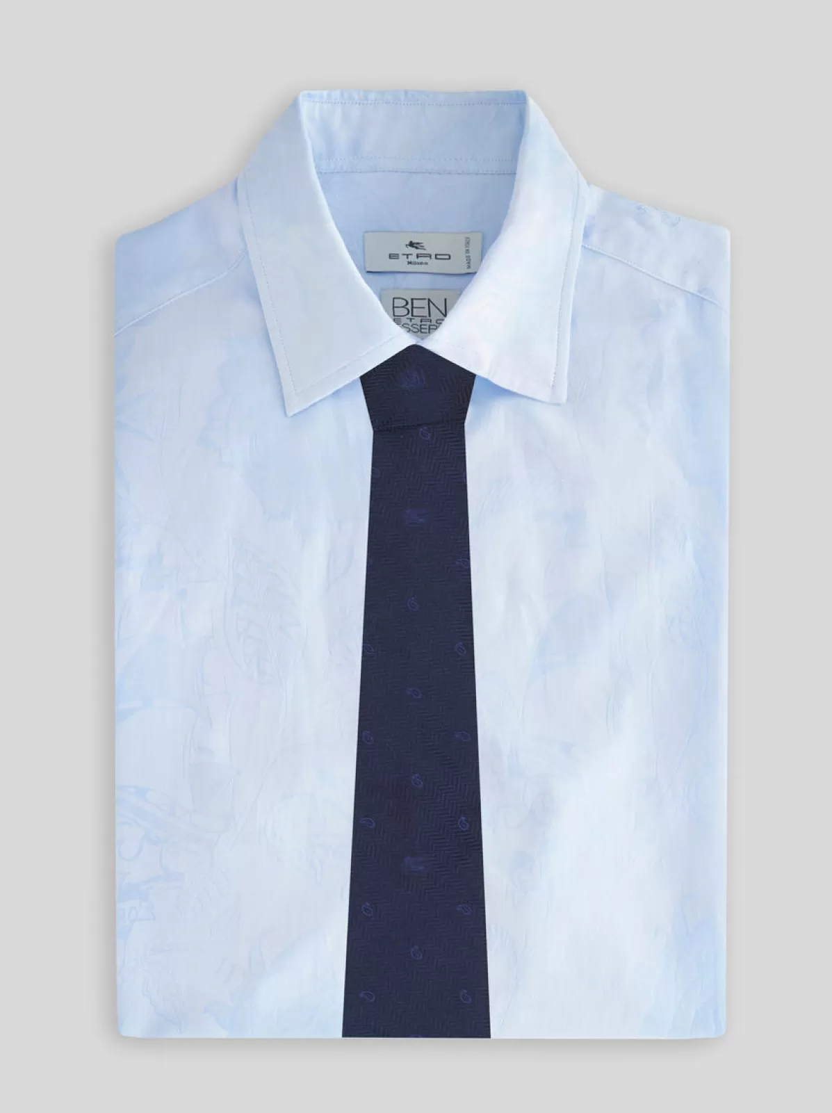 Uomo Etro CRAVATTA IN SETA JACQUARD CON MICRO PAISLEY E PEGASO |