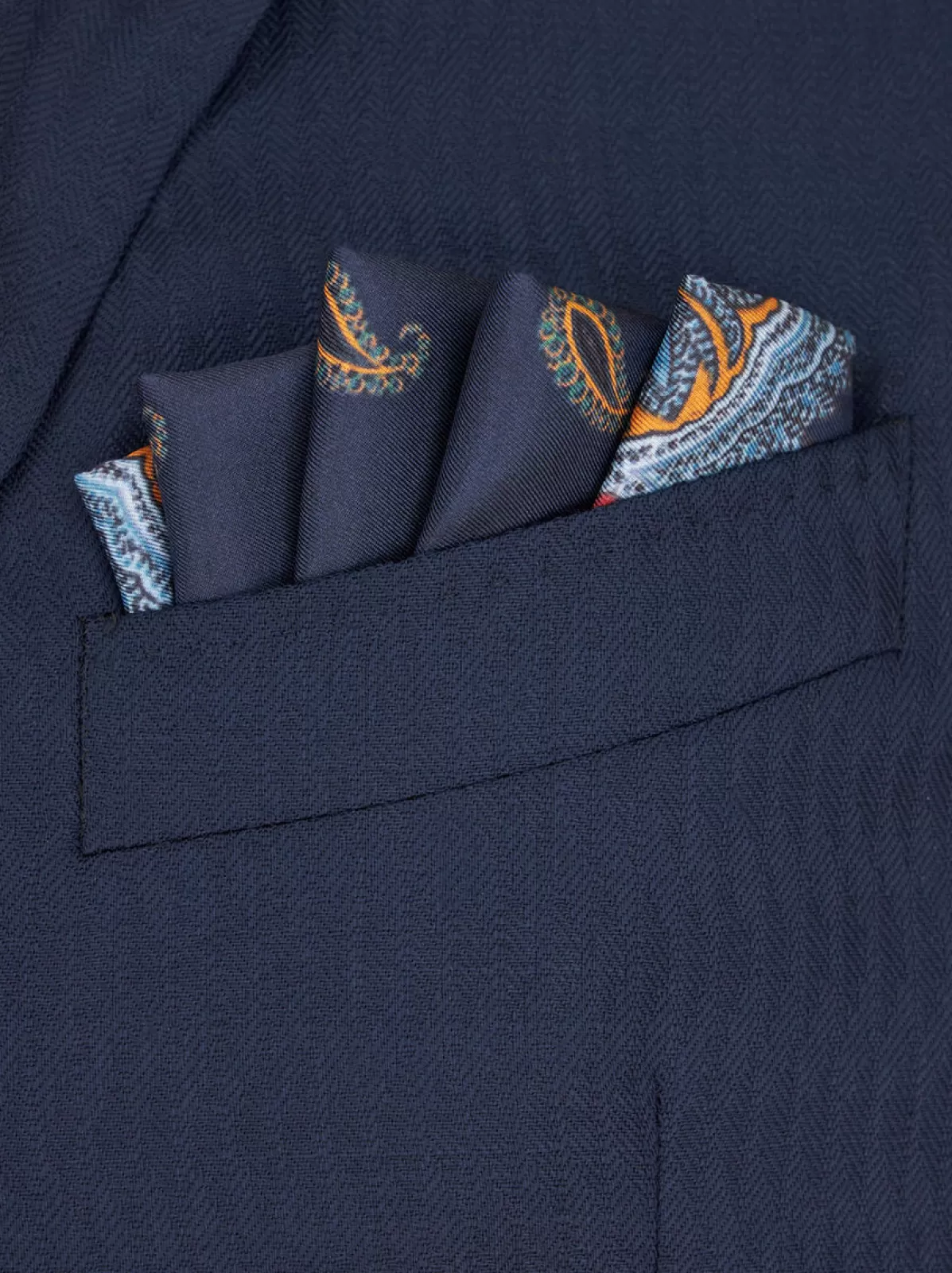 Uomo Etro FAZZOLETTO DA TASCHINO CON MICRO PAISLEY |